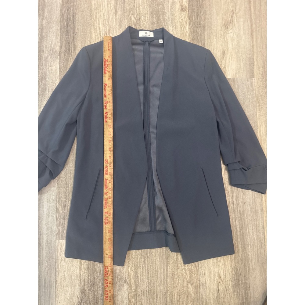 Aritzia Babaton Power Blazer Size 2 Blue Gray Vintage Navy - Picture 6 of 8